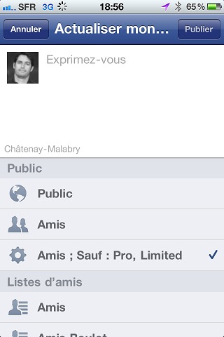 Facebook iPhone passe 3.5