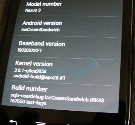 Android - Un Nexus S sous Ice Cream Sandwich vendu sur eBay (vidéo)