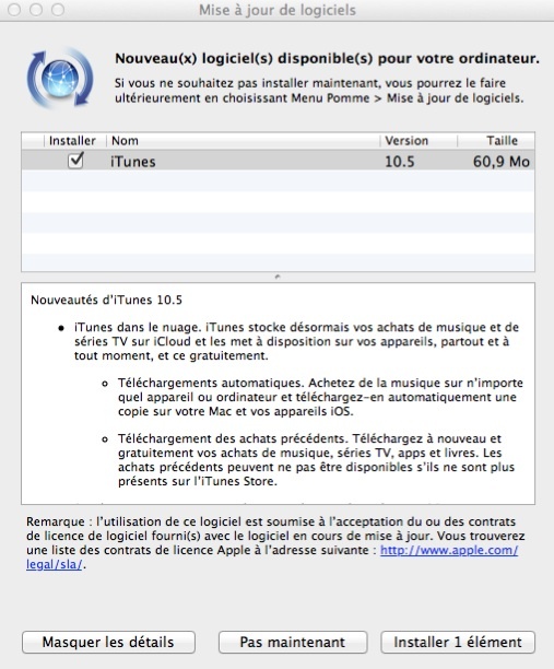 iTunes 10.5 est disponible en téléchargement