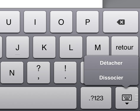 iPad sous iOS 5 - Les différents claviers