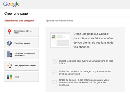 Google+ Pages est disponible