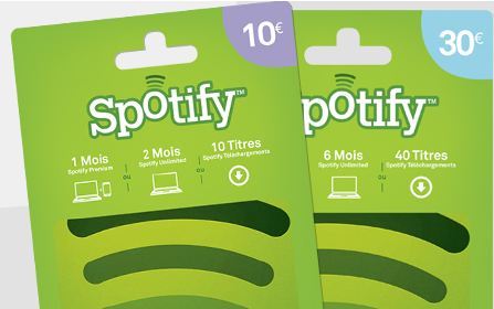 Spotify met en vente des cartes cadeaux