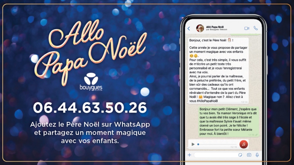 Bouygues Telecom vous donne le numéro du Père Noël #AlloPapaNoël Bouygues Telecom vous donne le numéro du Père Noël #AlloPapaNoël