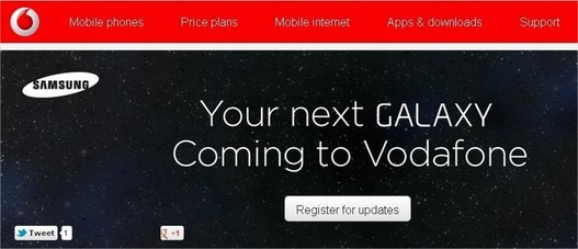 Vodafone UK annonce la nouvelle Galaxy de Samsung