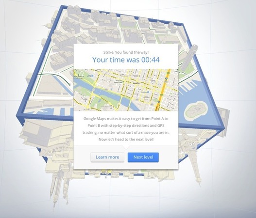 Google Cube - Un jeu 3D dans Google Maps