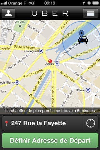 Uber - La nouvelle façon de se déplacer à Paris avec classe