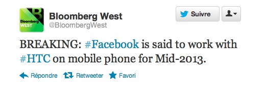 Le Facebook Phone de HTC pour Juin 2013