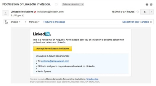 Attention aux faux mails via LinkedIn, c'est du phishing