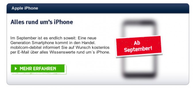 iPhone 5 - Le nouvel iPhone annoncé en Septembre en Allemagne