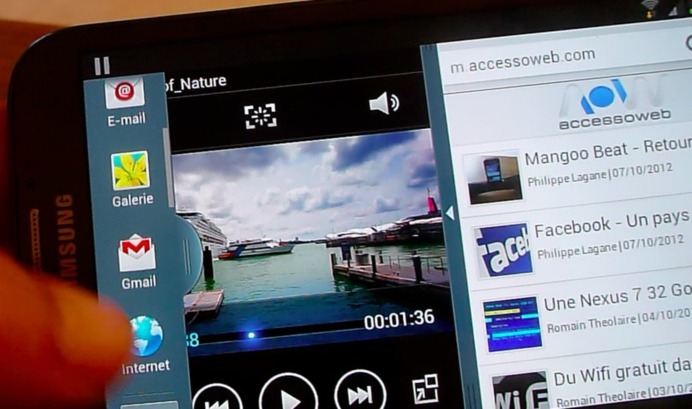 Galaxy Note 2 - Test vidéo du mode multi-fenêtres