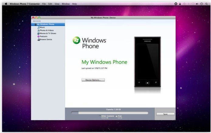 La mise à jour de l'application de synchronisation Windows Phone pour Mac est disponible