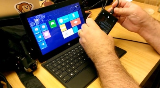 Connexion d'un Lumia 920 avec une Microsoft Surface