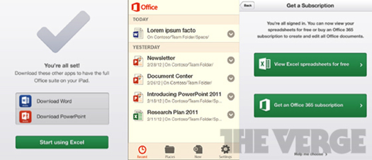 Microsoft Office sur iPhone, iPad et Android en mars 2013 ? (premières images)