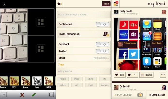 Pixplit - Un savant mélange d'Instagram et Pinterest collaboratif sur iPhone #LeWeb12