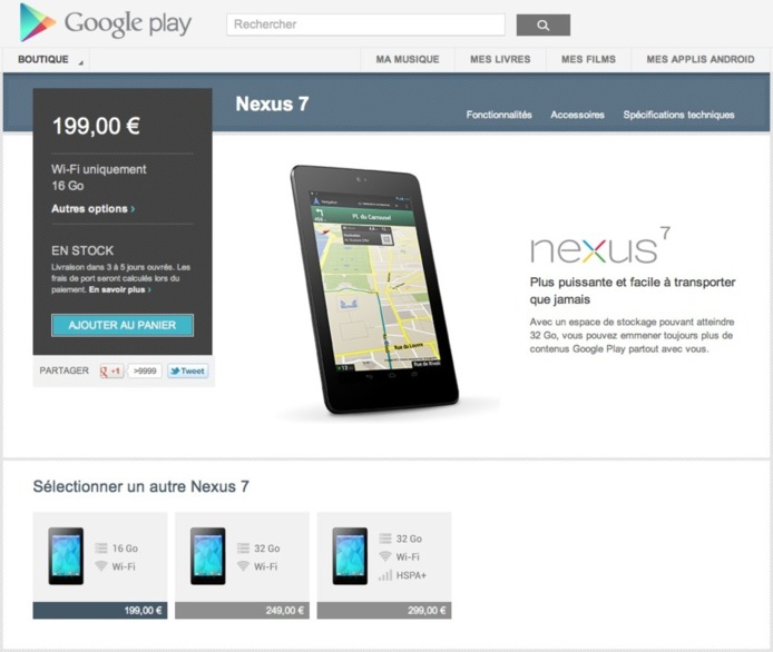 Nexus 7 - Le test