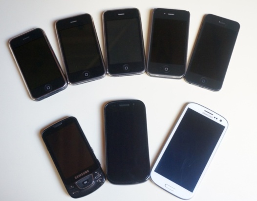 Les évolutions des smartphones Apple et Samsung depuis 2007
