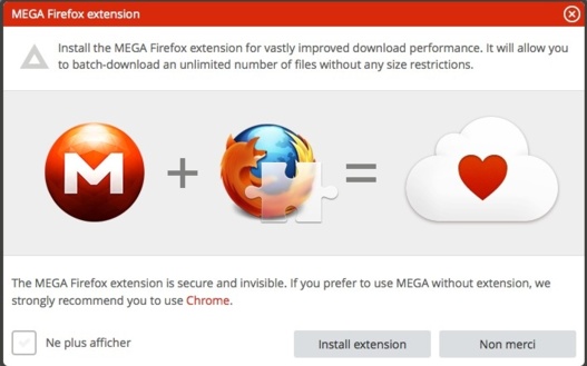 MEGA - Une extension pour Firefox