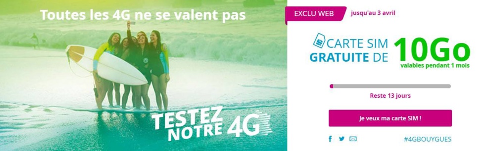 Tester la 4G de Bouygues Telecom gratuitement c'est possible Tester la 4G de Bouygues Telecom gratuitement c'est possible