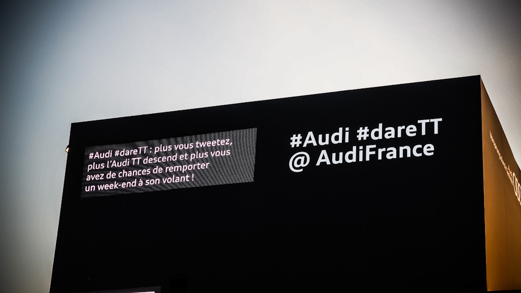 #DareTT - Faites descendre la nouvelle Audi TT avec Twitter pour le Mondial de l'Automobile