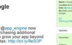 Le Twitter officiel de Google