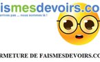 FaisMesDevoirs - Fermeture définitive du site