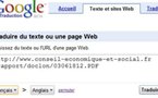 Google Traduction - Les PDF et les Google Documents ça marche aussi