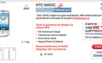 Le HTC Magic SFR est maintenant en vente