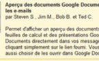 Gmail Labs - Aperçu des documents Google Documents dans Gmail