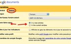 Sur Google Doc, Google parle français et anglais
