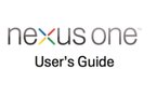 Nexus One - Le guide de l'utilisateur en PDF