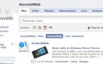 La page Fan d'AccessOWeb sur Facebook