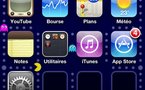 Pac-Man en fond d'écran sur l'iPhone iOS4 - j'adore :)