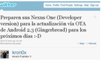 Android 2.3 Gingerbread cette semaine pour les Nexus One?