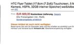 La tablette HTC Flyer à 669 €
