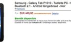 Samsung Galaxy Tab WIFI à 449 € en pré-commande sur Amazon