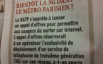 RATP - Bientôt de la 3G dans le métro parisien