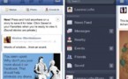 Facebook - La fonctionnalité Sauvegarde apparait sur l'application iPhone
