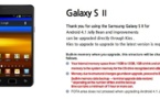 Android 4.1 Jelly Bean pour Samsung Galaxy S2 arrive
